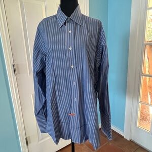 Vintage L.O. Hammons Men’s Striped Button Down French Cuff XL